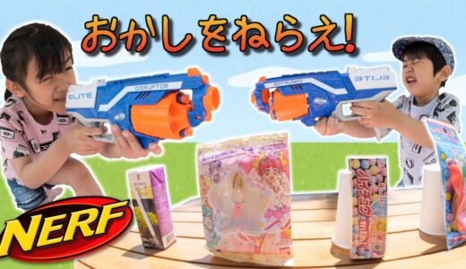 NERFでおかしをゲットせよ！ぎんたとあちゃぴで公園へおでかけ♪